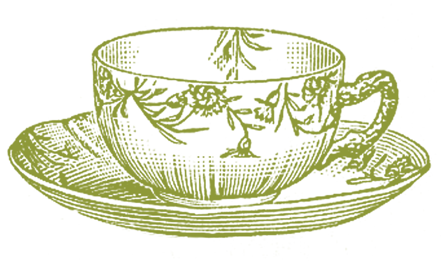 Stock images vintage floral teacups the graphics fairy clip art