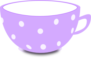 Teacup purple and white clip art at vector clip art
