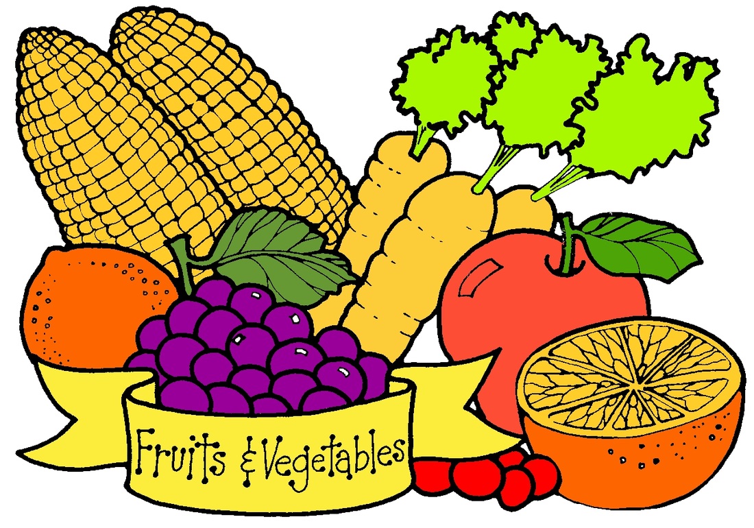Fruits and vegetables border clipart free 3