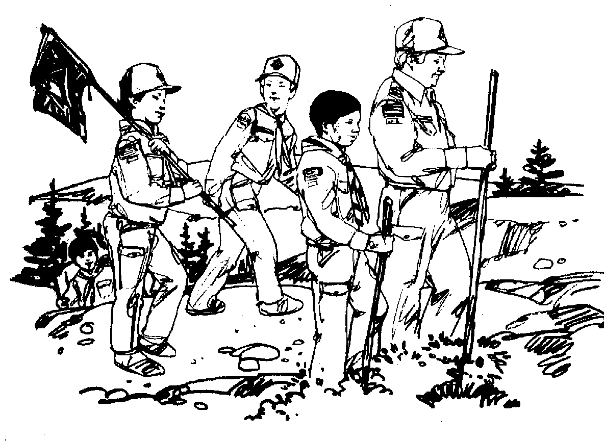 Pictures boy scout hiking clip art