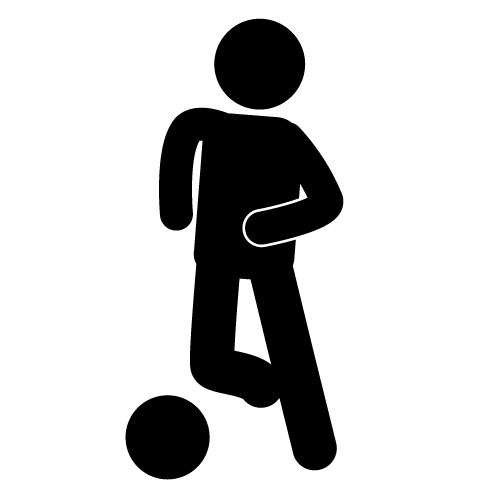 Kickball dribble pictogram free clip art