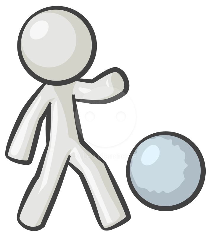 Kickball illustration of man kicking ball clip art illustration