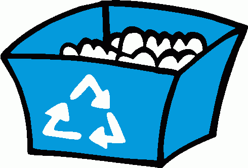 Recycle recycling bin 1 clipart