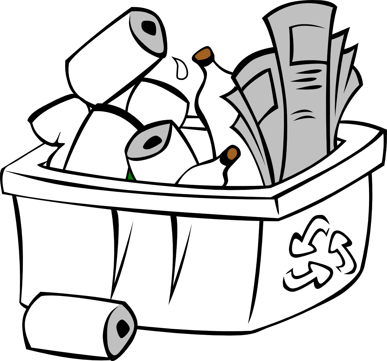 White recycle clipart