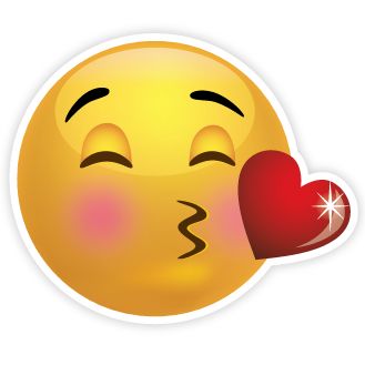 Blowing kisses emoji smiley clipart clipart