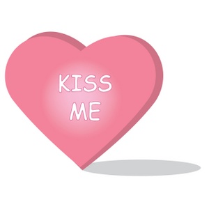 Kisses kiss clipart image valentine candy heart that says kiss me