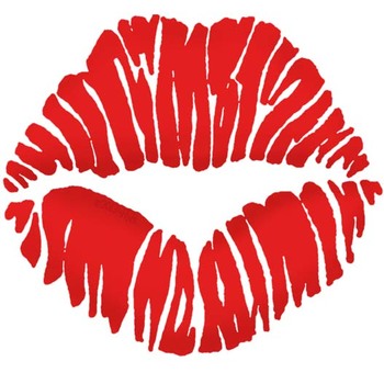 Kisses red lip kiss clipart