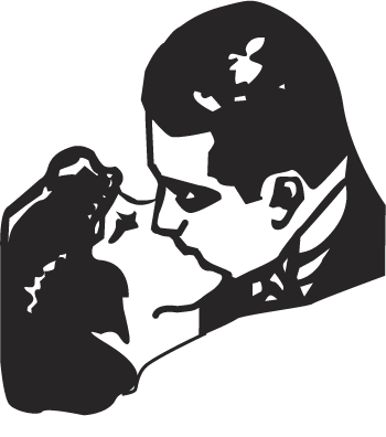 Kisses two people kissing cartoon clip art
