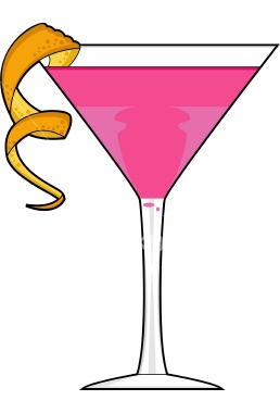 Martini glass sparkly pink background clipart