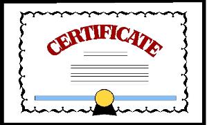 Certificate clip art