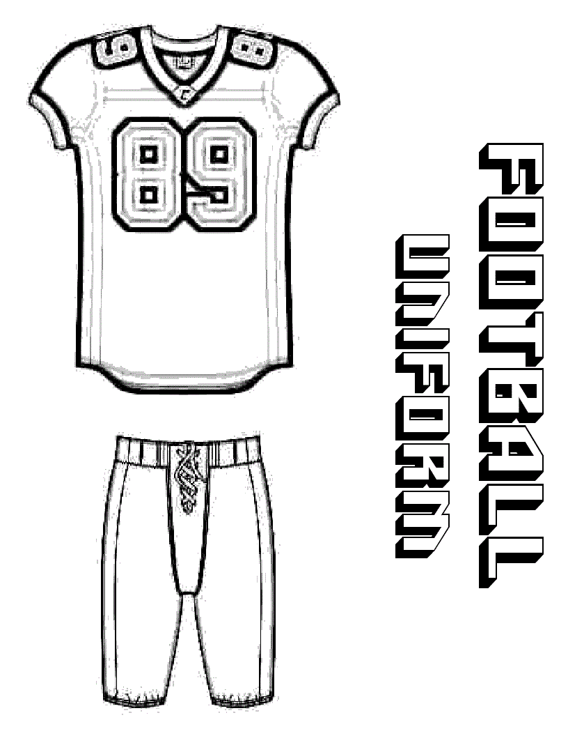 Free printable football jersey template clipart