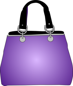 Purple purse clip art at vector clip art