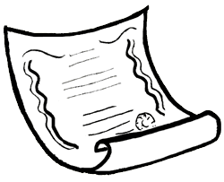 Rolled certificate clipart