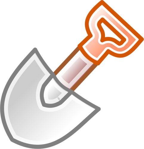Vector clip art of shovel with red handle public domain vectors