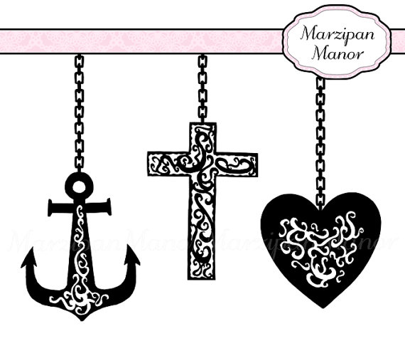 Digital clipart silhouette faith hope and by marzipanmanor