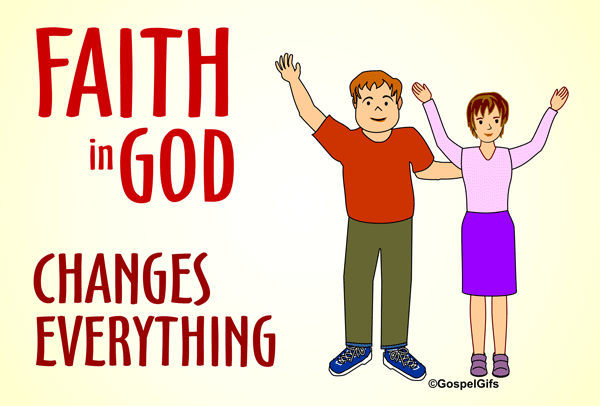 Faith in god changes everything married couple free christian clip art