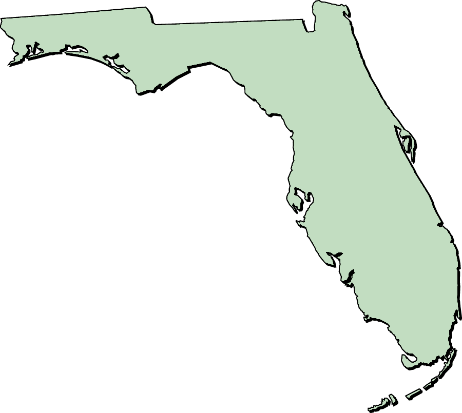 Florida clipart style maps in colors 2