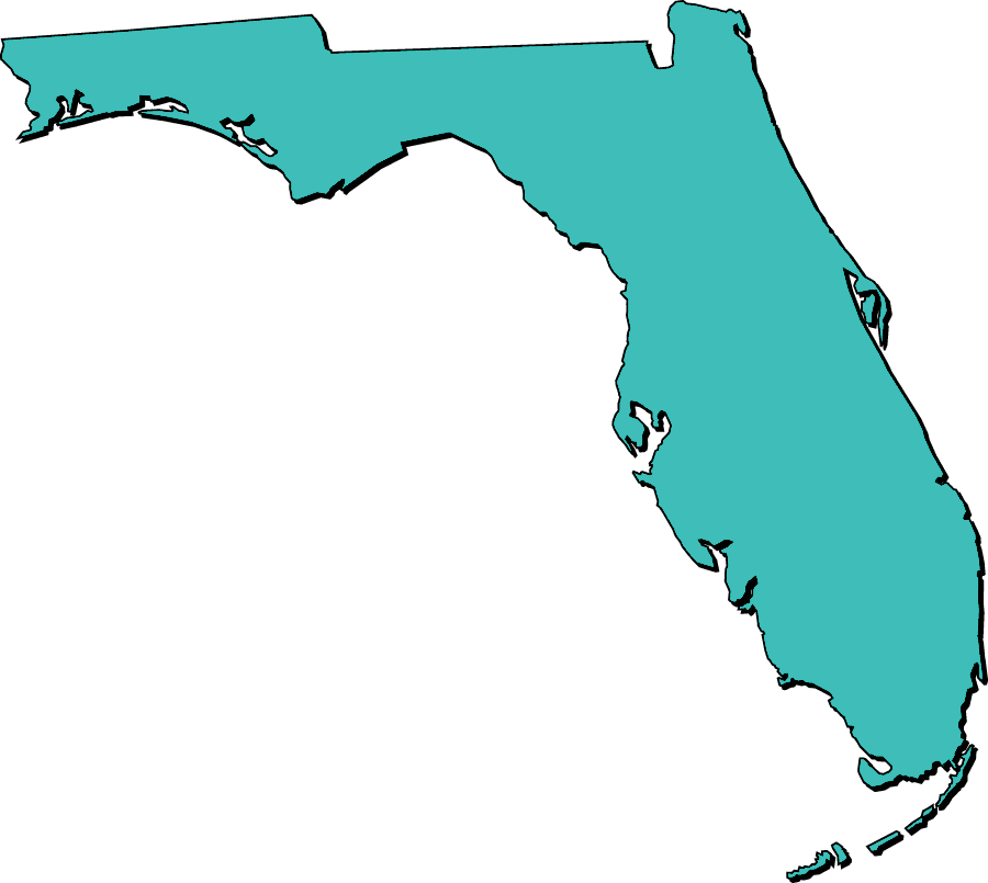 Florida clipart style maps in colors