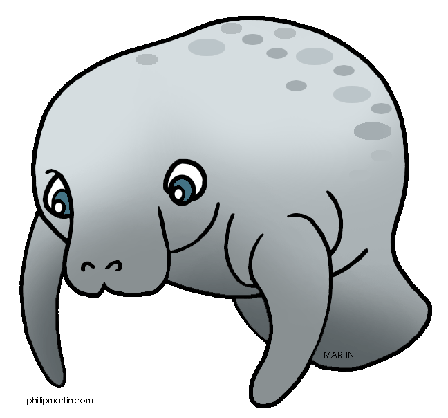 Florida manatee clip art free free clipart images