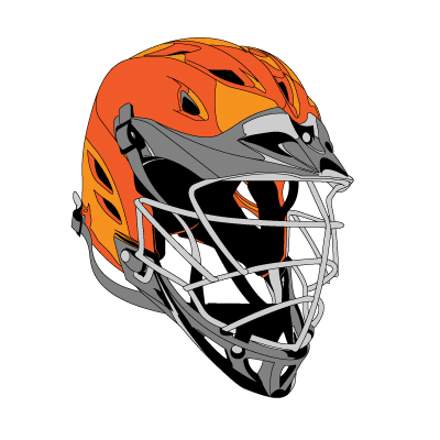 Lacrosse sticks heads and helmet vector clip art clipart