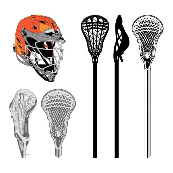 Lacrosse vector illustration pack sticks heads and helmet clip art