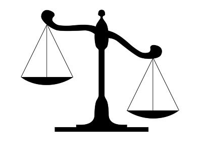 Legal scales of justice clipart
