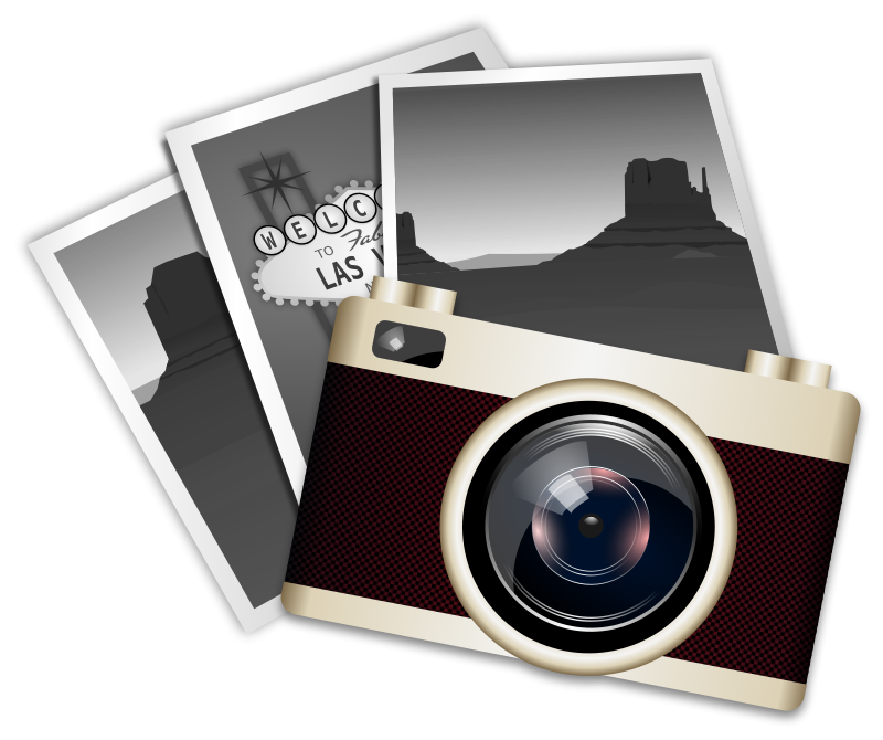 Photography this beautiful vintage camera with photgraphs clip art is free for