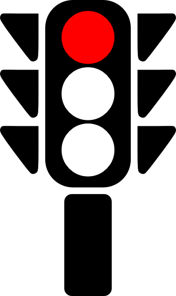 Red stop light clipart 3