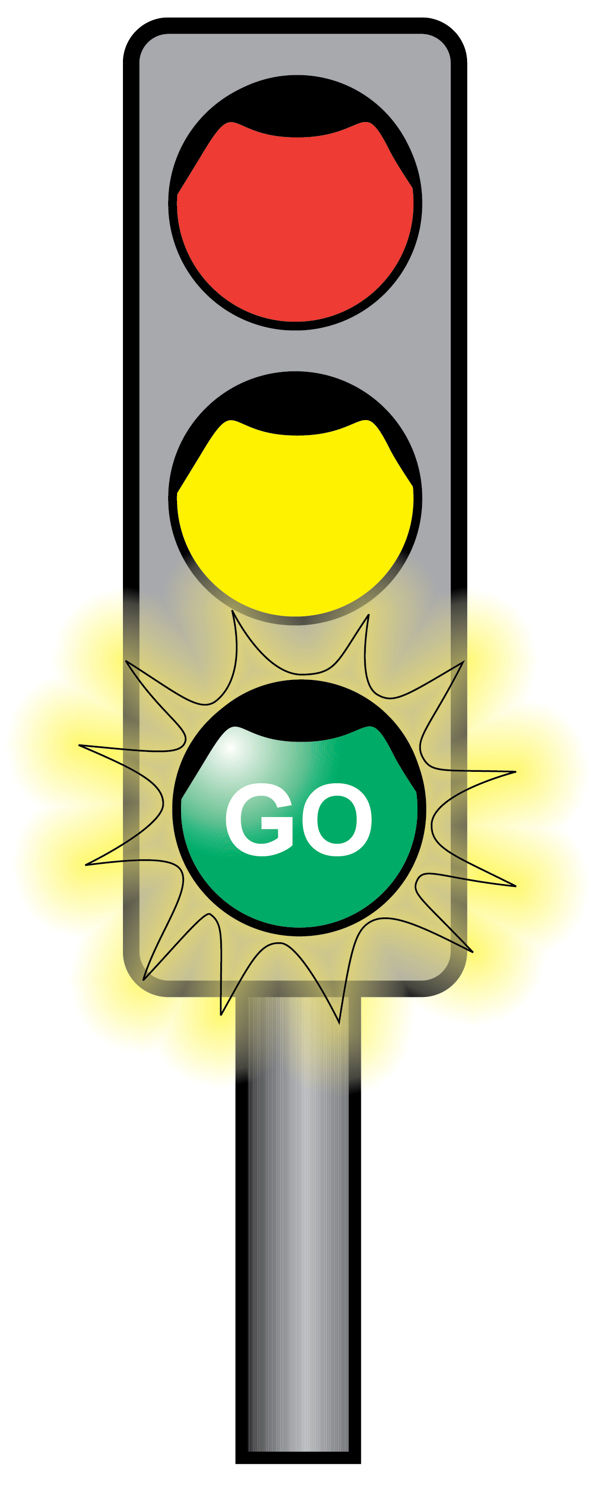 Stop light black and white traffic light clipart 2