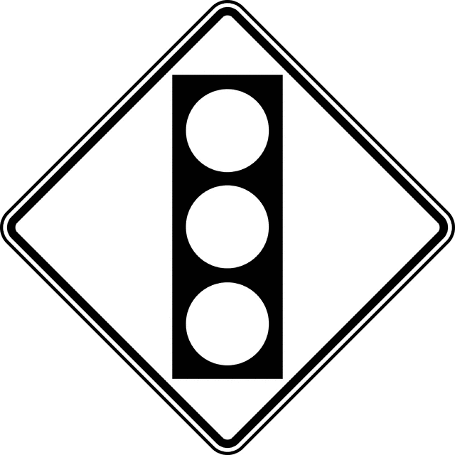 Stop light black and white traffic light clipart