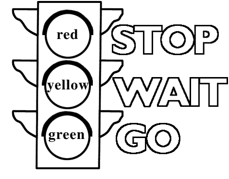 Stop light traffic light printable clipart