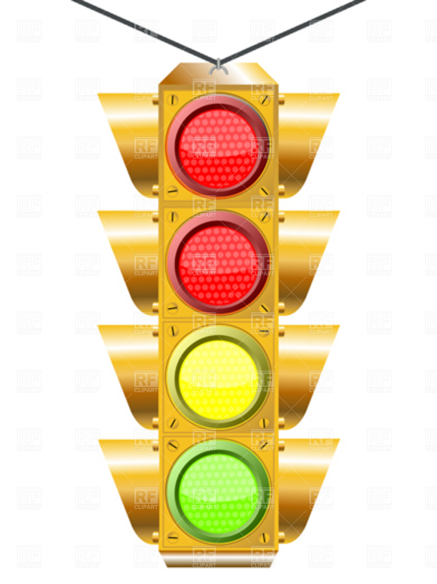 Stop light traffic light with four lights free clipart images