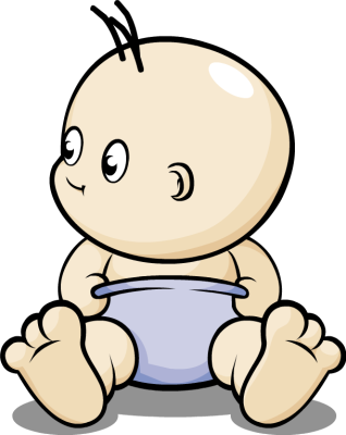 Baby in diaper clipart clipart