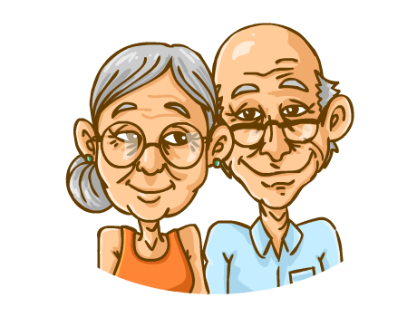 Cartoon pictures of old people clip art