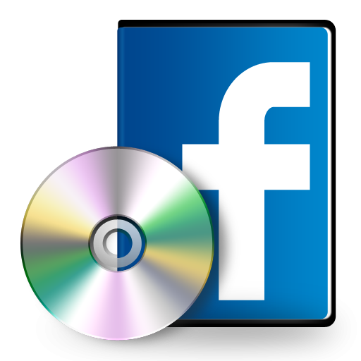 Facebook dvd and case icon clipart