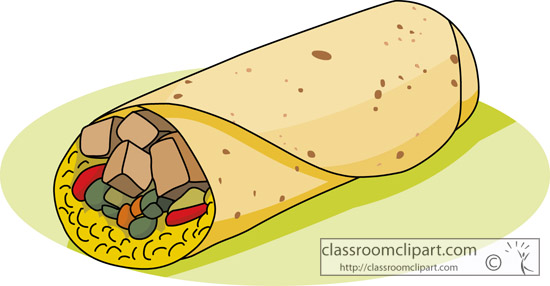 Fast food clipart cheese beef burrito classroom clipart