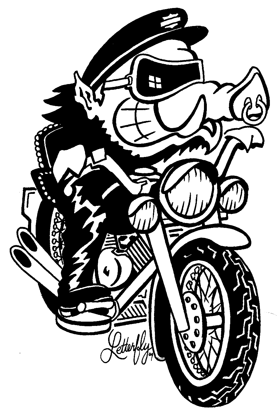 Harley davidson ask letterfly clipart