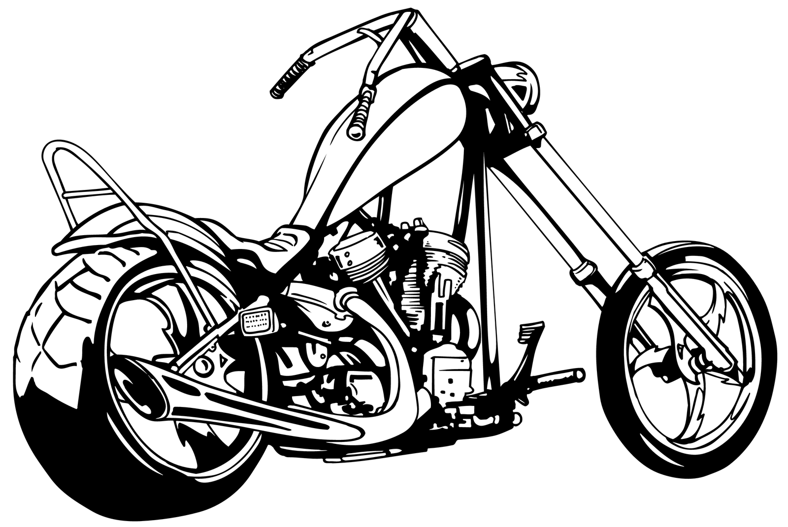 Harley davidson motorcycle clipart free