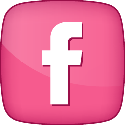 Pink facebook icon clipart image
