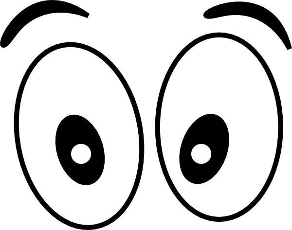 Black and white eyeball clip art