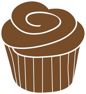 Chocolate cupcake clipart