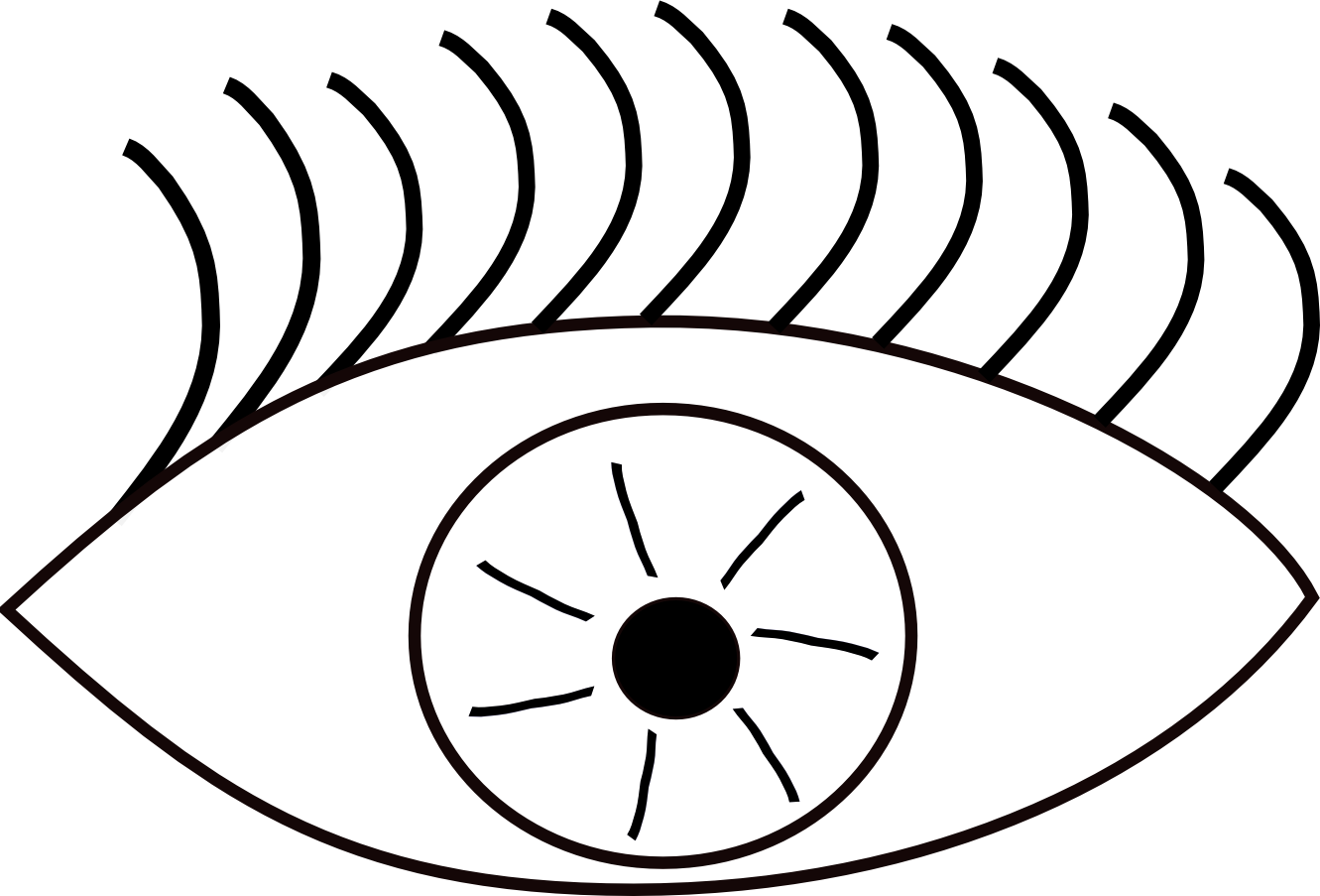 Eyeball eye clip art black and white