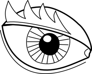 Eyeball eye outline clip art at vector clip art