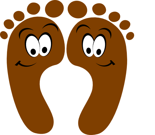 Foot brown happy feet clip art at vector clip art