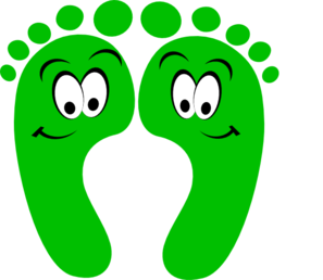 Foot green happy feet clip art at vector clip art