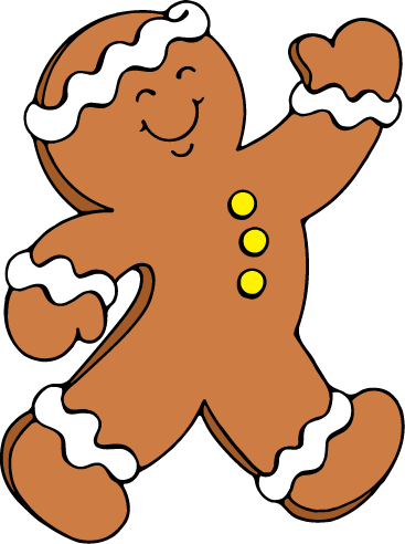 Free gingerbread man clip art 2