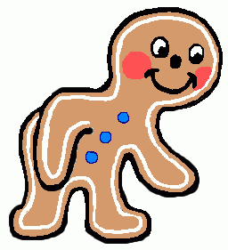 Free gingerbread man clipart clipart