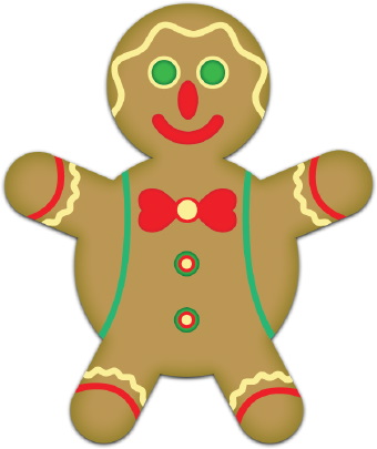 Gingerbread man clip art