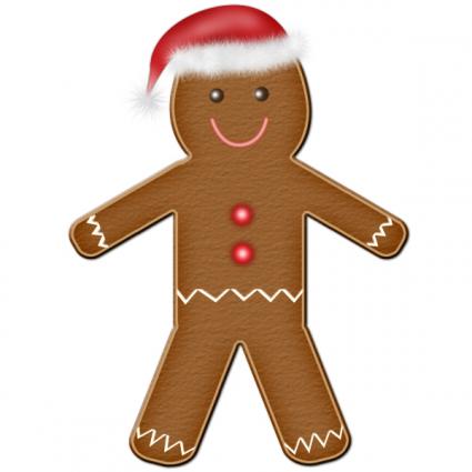 Gingerbread man free christmas clip art