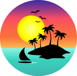 Palm tree sunset clipart free clipart images 2